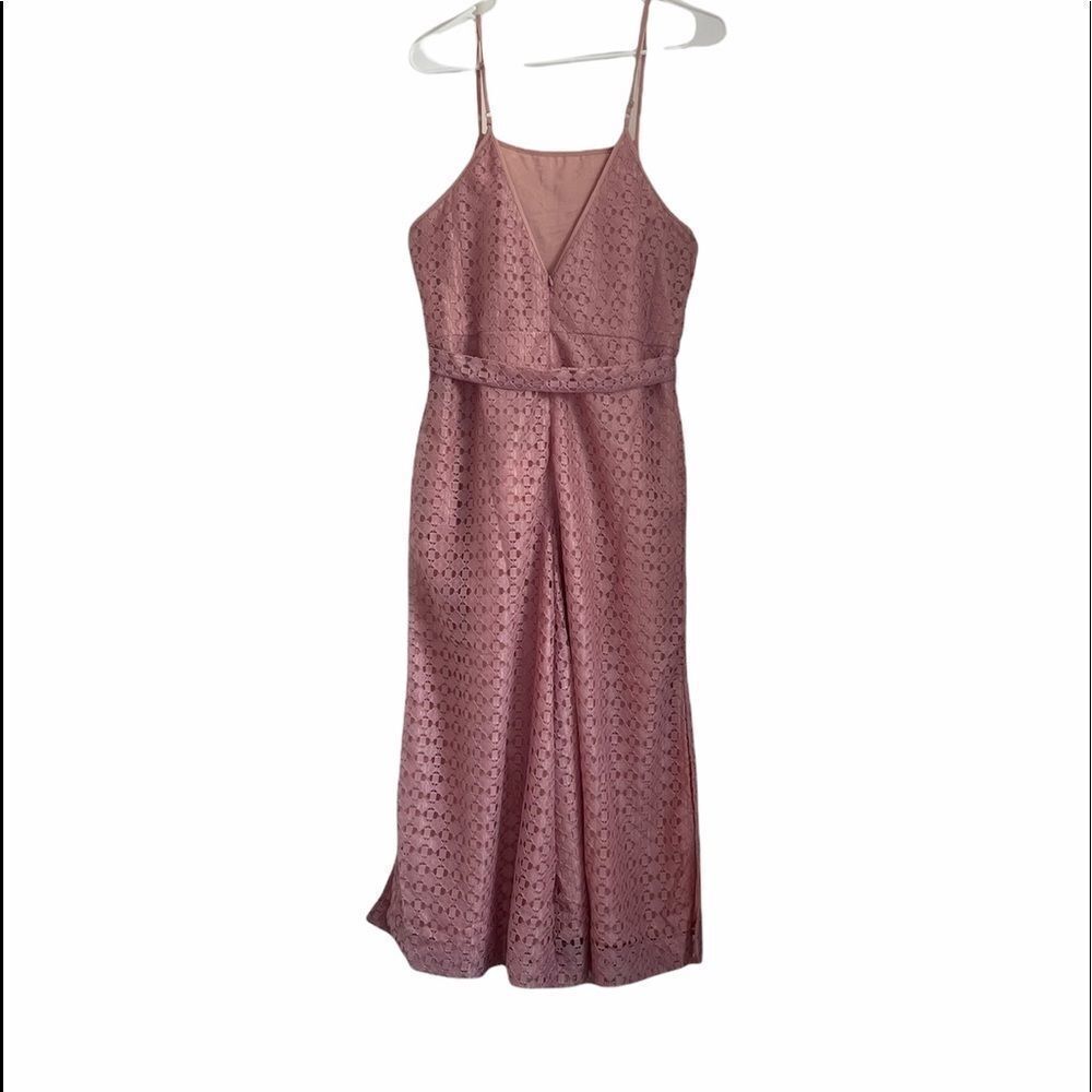 LINE & DOT Sleeveless Belted Pink Jumpsuit.Sz S,M - Picture 6 of 14